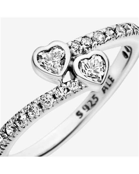 two sparkling hearts ring pandora.